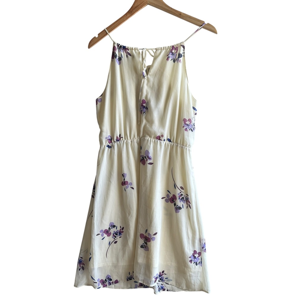 Old Navy‎ Dress Floral Whimsigoth Boho Fairy Cottage Chiffon Yellow Medium